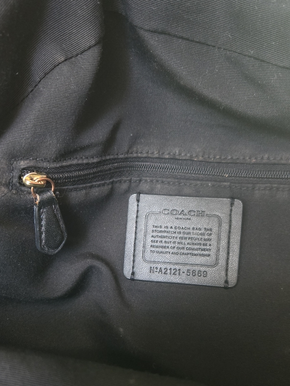 Coach Black Pebbled Leather Laptop Backpack with Gold-Tone Logo 5869 - Picture 15 of 16